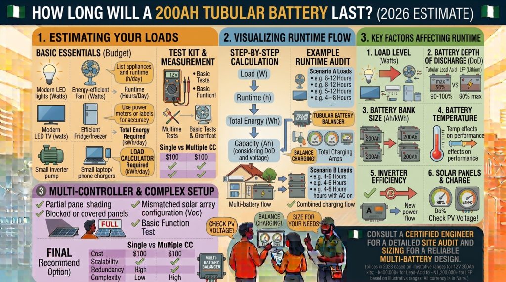 How Long Will a 200Ah Tubular Battery Last?