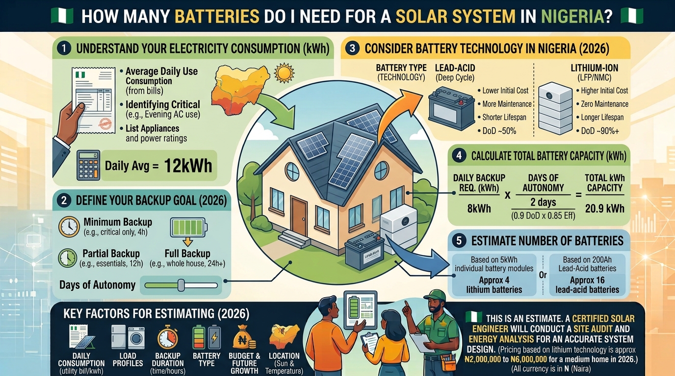 How Many Batteries Do I Need for a Solar System in Nigeria?