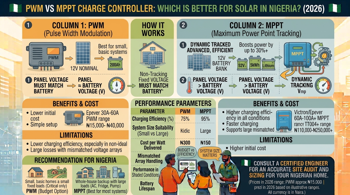 PWM vs MPPT Charge Controller: Which Is Better for Solar in Nigeria?
