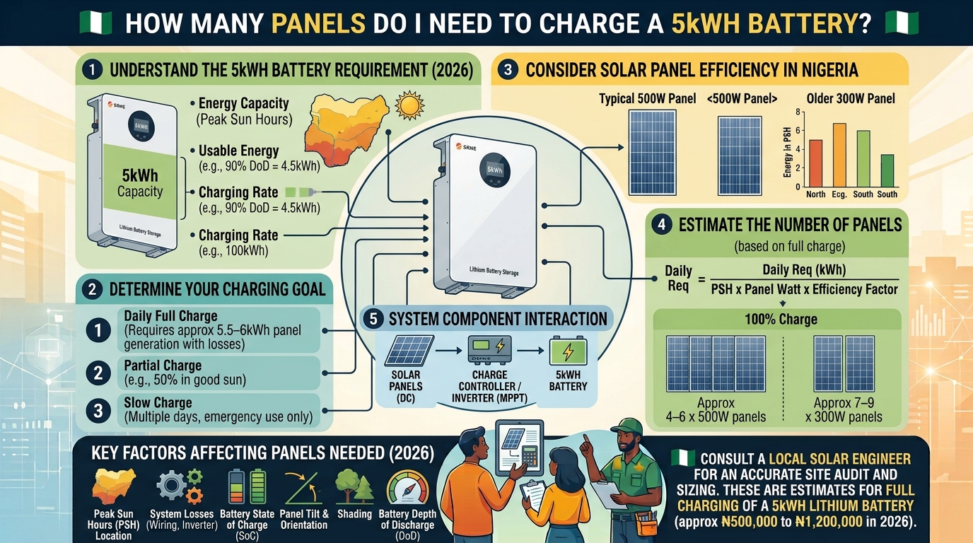 How Many Panels Do I Need to Charge a 5kWh Battery?