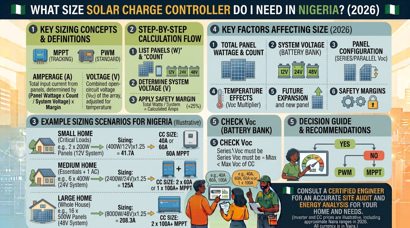 What Size Solar Charge Controller Do I Need in Nigeria?