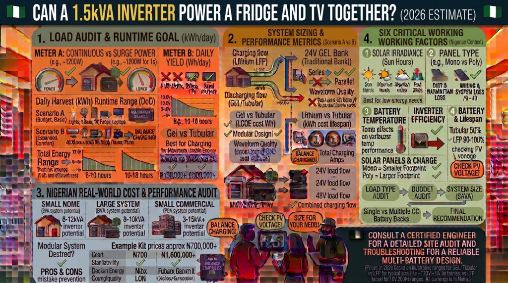 Can a 1.5kVA Inverter Power a Fridge and TV Together?