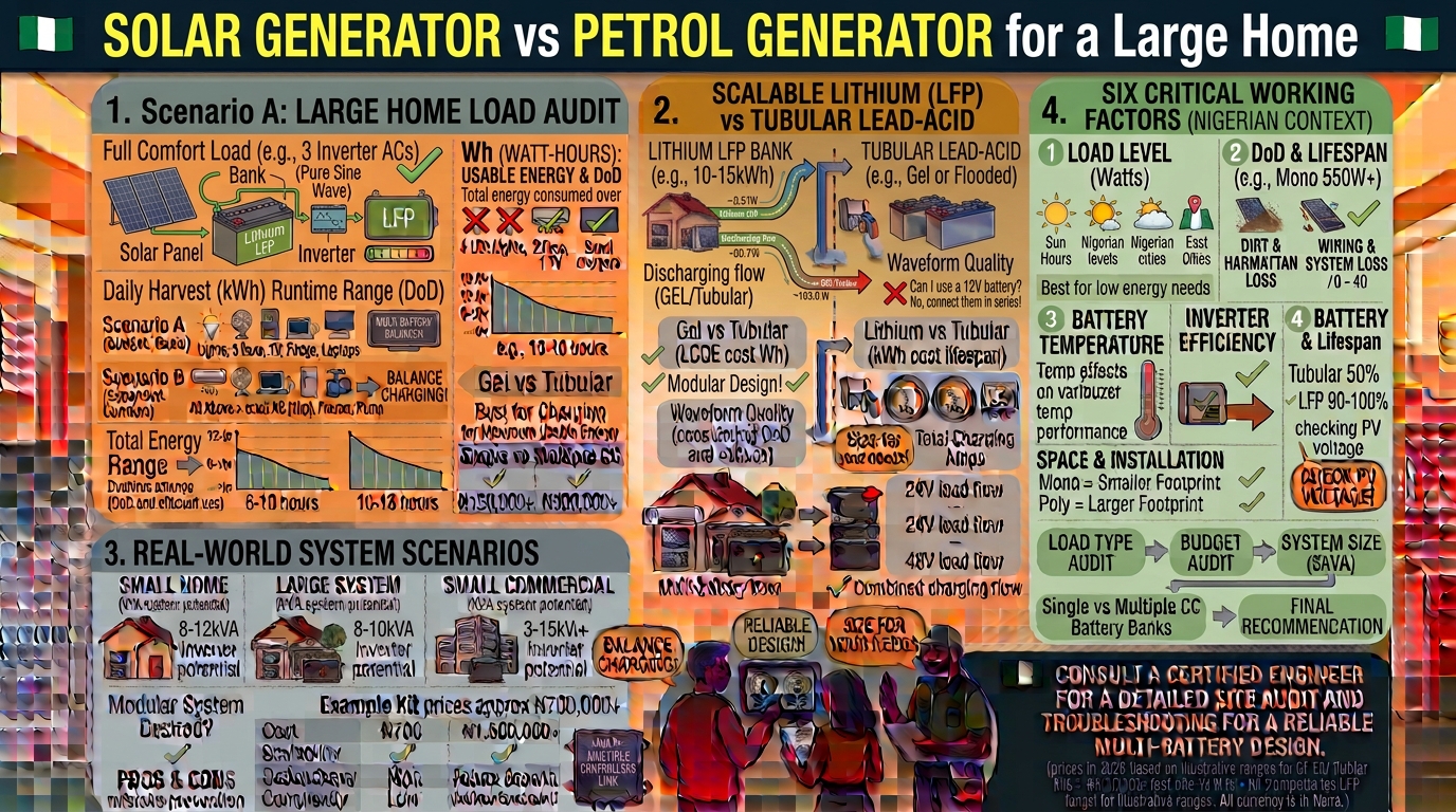 Solar Generator vs Petrol Generator for a Large Home