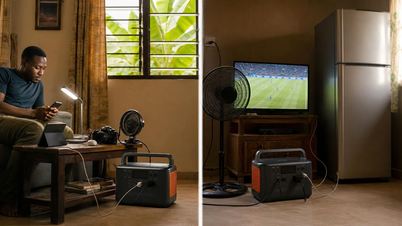 Difference between solar generator battery capacity and inverter output watts